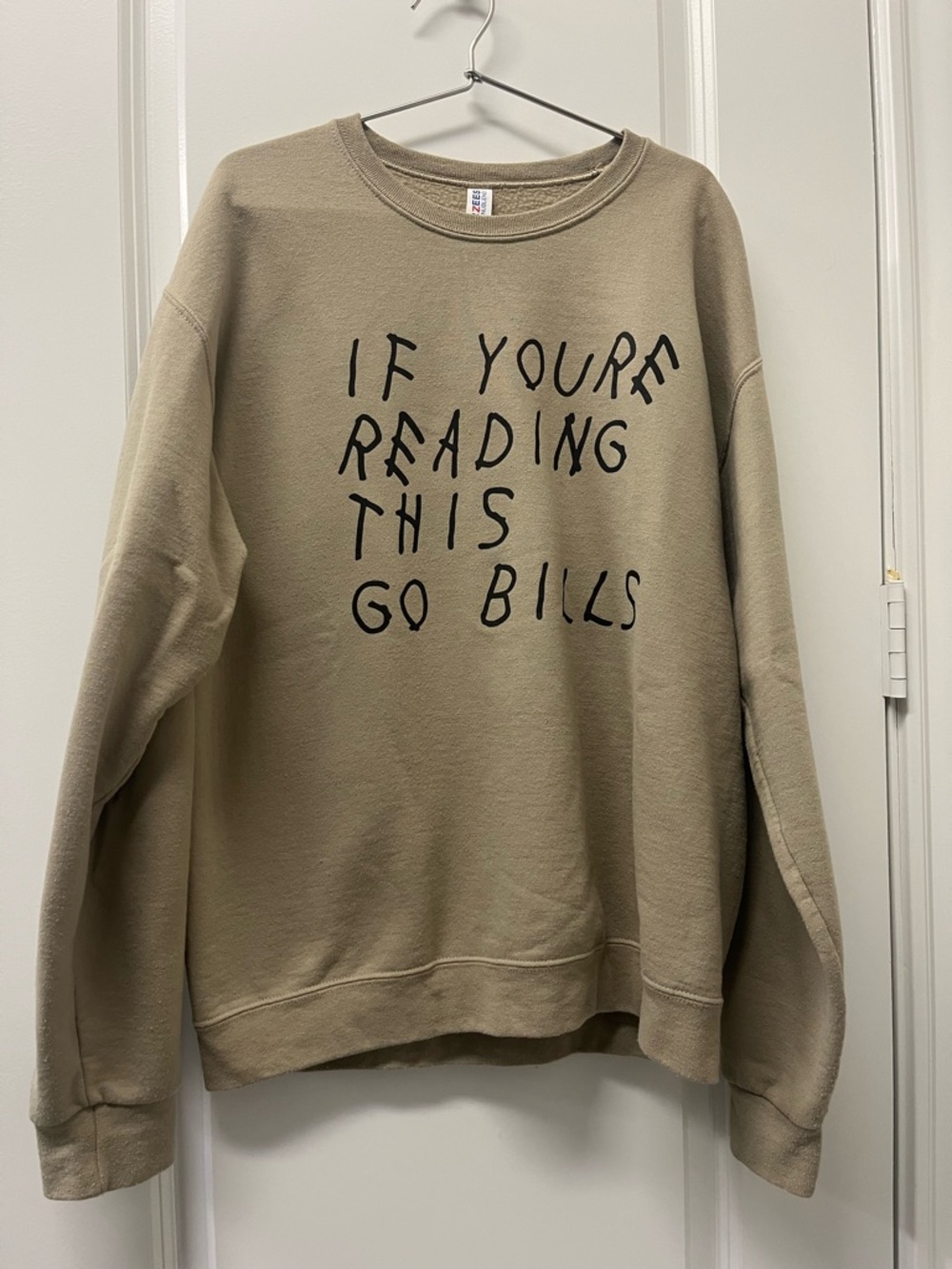 Bleached by Abigail Lee 'If You're Reading This Go Bills' Crewneck Sweatshirt